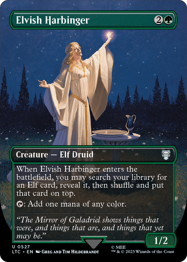 Elvish Harbinger (Borderless) [The Lord of the Rings: Tales of Middle-Earth Commander] | Webway Games