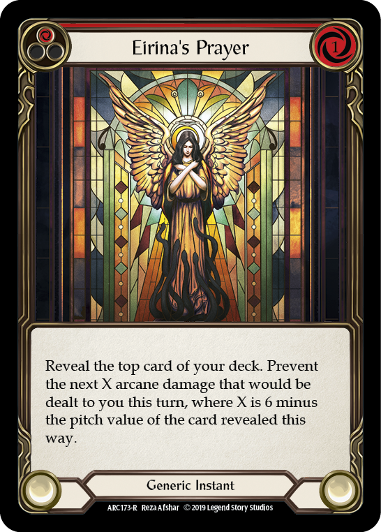 Eirina's Prayer (Red) [ARC173-R] (Arcane Rising)  1st Edition Rainbow Foil | Webway Games