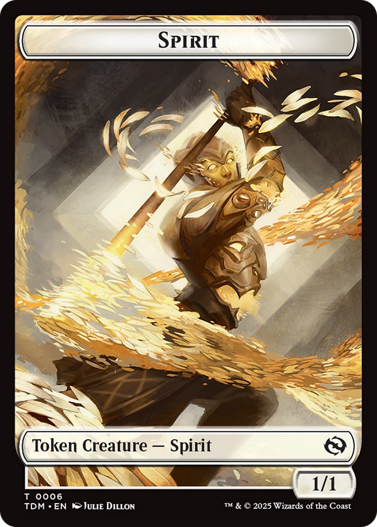 Spirit (0006) // Spirit (0007) Double-Sided Token [Tarkir: Dragonstorm Tokens] | Webway Games