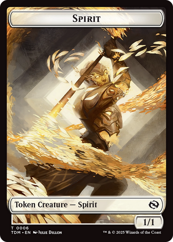 Spirit (0006) // Spirit (0007) Double-Sided Token [Tarkir: Dragonstorm Tokens]