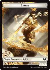Spirit (0006) // Spirit (0007) Double-Sided Token [Tarkir: Dragonstorm Tokens] | Webway Games