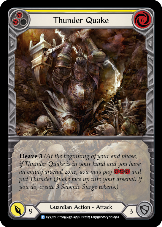 Thunder Quake (Yellow) [EVR025] (Everfest)  1st Edition Extended Art Rainbow Foil | Webway Games