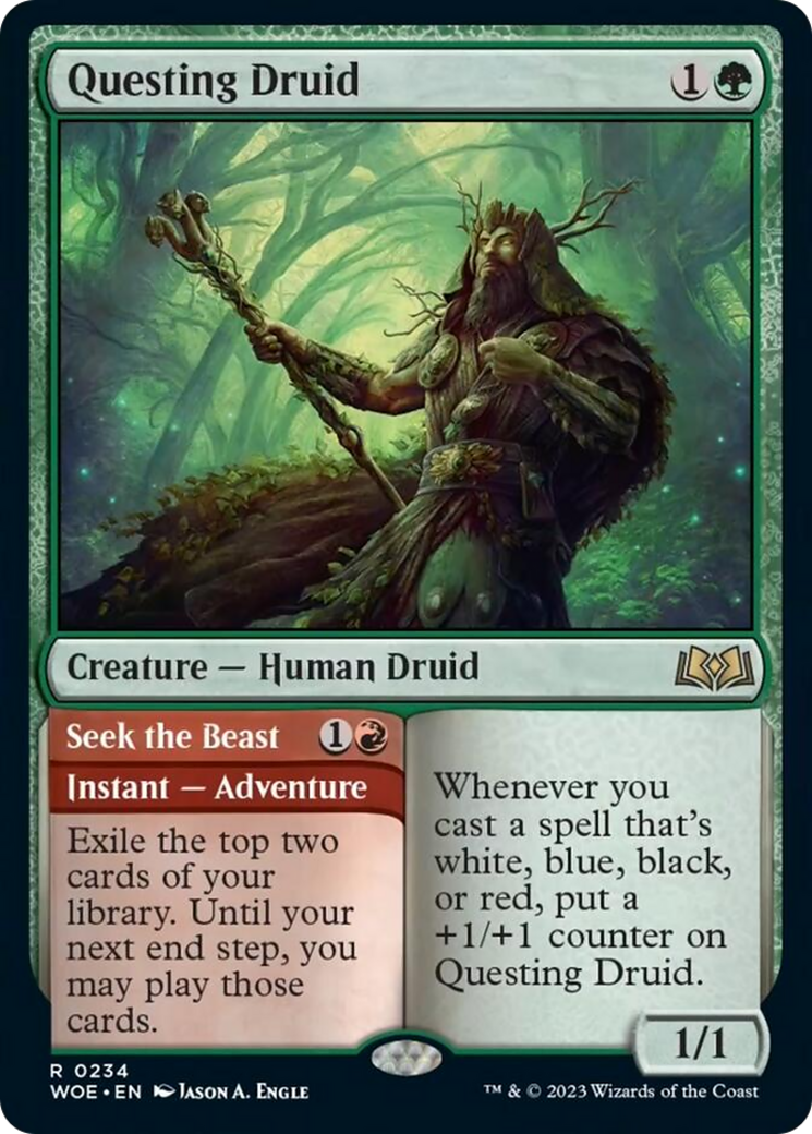 Questing Druid // Seek the Beast [Wilds of Eldraine] | Webway Games