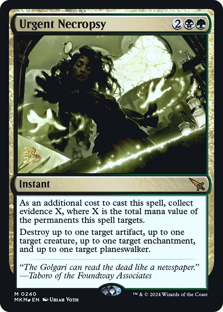 Urgent Necropsy [Murders at Karlov Manor Prerelease Promos] | Webway Games