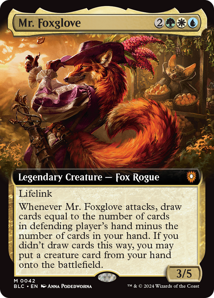 Mr. Foxglove (Extended Art) [Bloomburrow Commander] | Webway Games