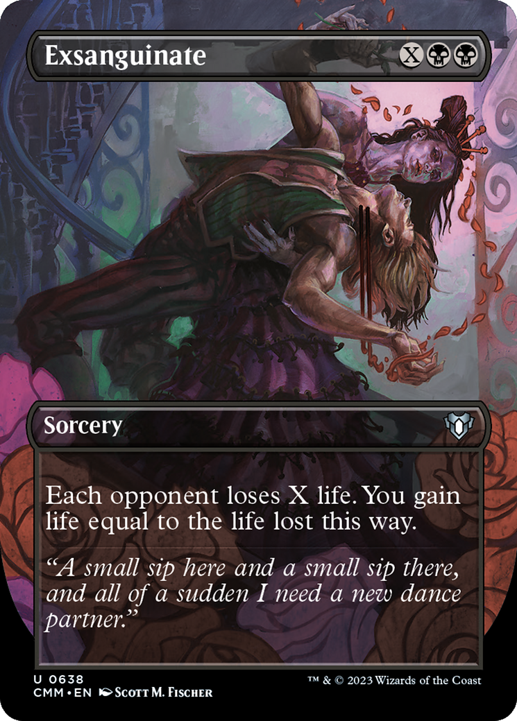 Exsanguinate (Borderless Alternate Art) [Commander Masters] | Webway Games