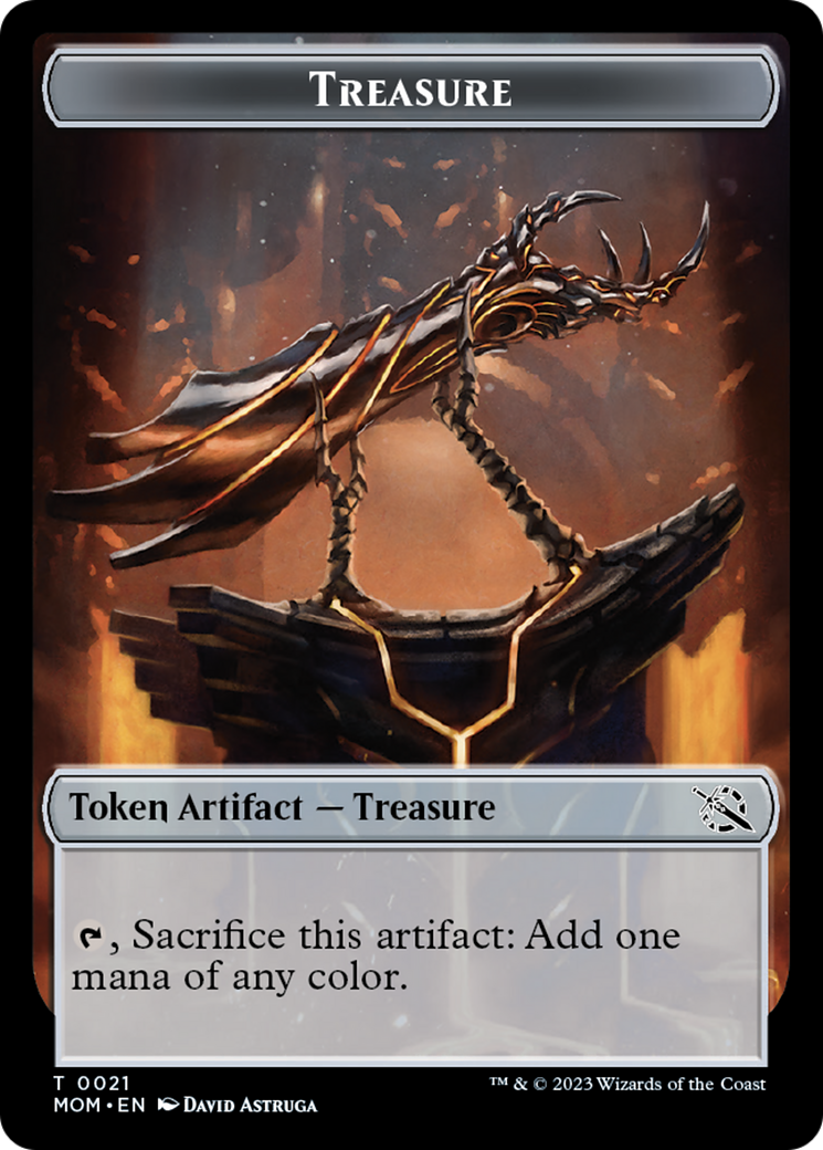 Treasure (21) // Phyrexian Saproling Double-Sided Token [March of the Machine Tokens] | Webway Games