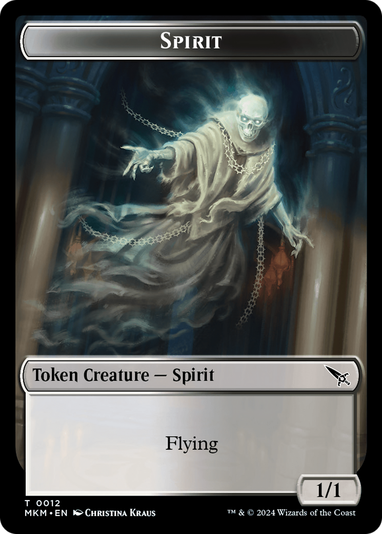 Detective // Spirit Double-Sided Token [Murders at Karlov Manor Tokens] | Webway Games