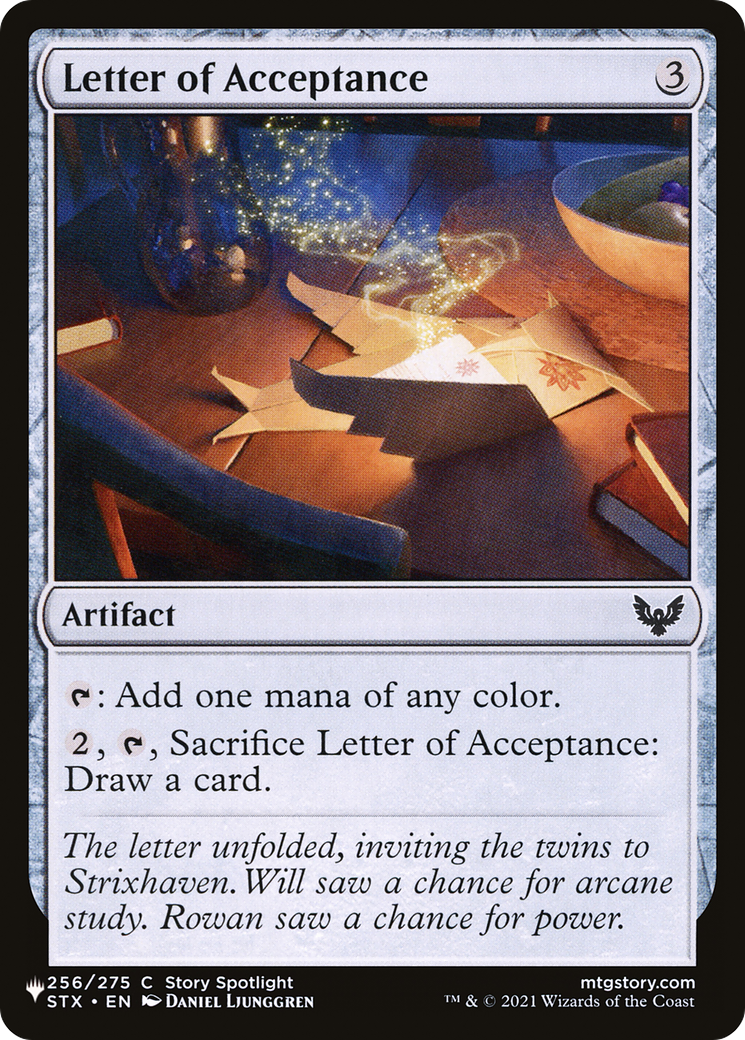 Letter of Acceptance [The List] | Webway Games