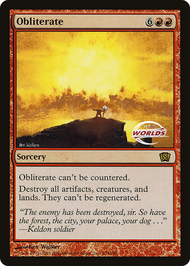 Obliterate (World Championship 2003) [Oversize Cards] | Webway Games