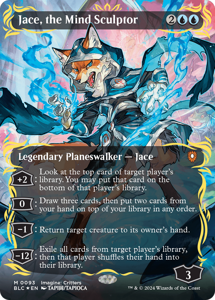 Jace, the Mind Sculptor (Borderless) (Raised Foil) [Bloomburrow Commander] | Webway Games