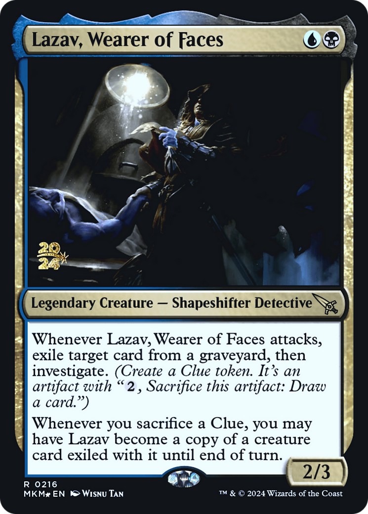 Lazav, Wearer of Faces [Murders at Karlov Manor Prerelease Promos] | Webway Games