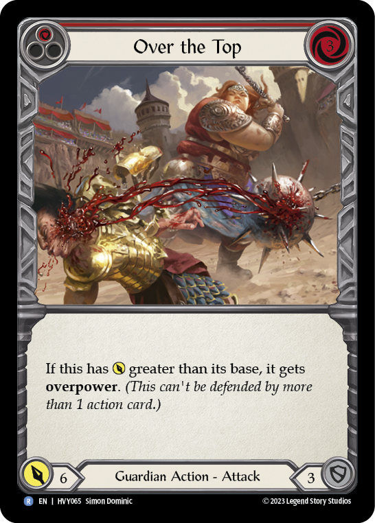 Over the Top (Red) [HVY065] (Heavy Hitters)  Rainbow Foil | Webway Games