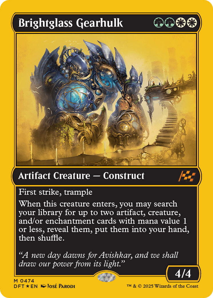 Brightglass Gearhulk (First-Place Foil) [Aetherdrift] | Webway Games
