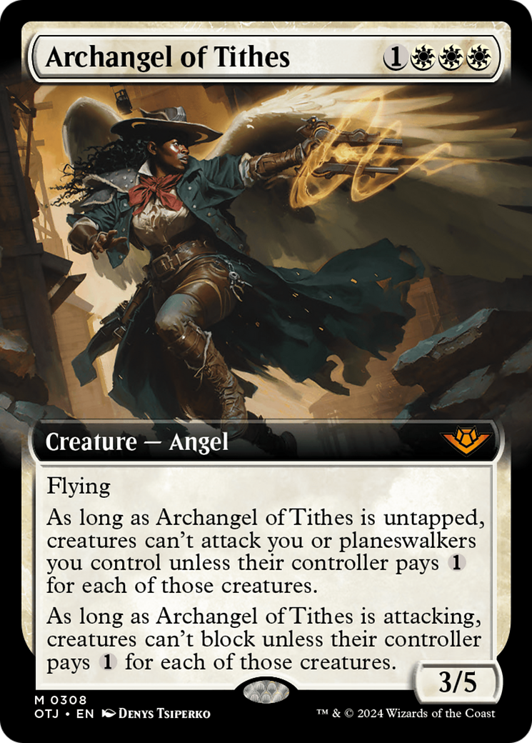 Archangel of Tithes (Extended Art) [Outlaws of Thunder Junction] | Webway Games