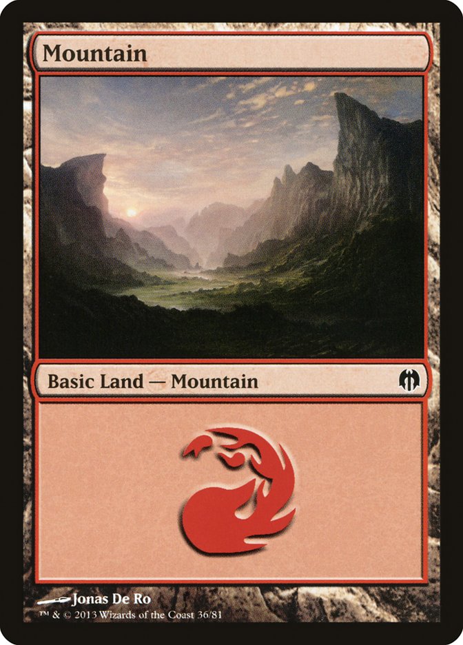 Mountain (36) [Duel Decks: Heroes vs. Monsters] | Webway Games
