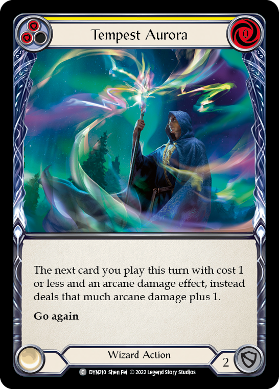 Tempest Aurora (Yellow) [DYN210] (Dynasty)  Rainbow Foil | Webway Games