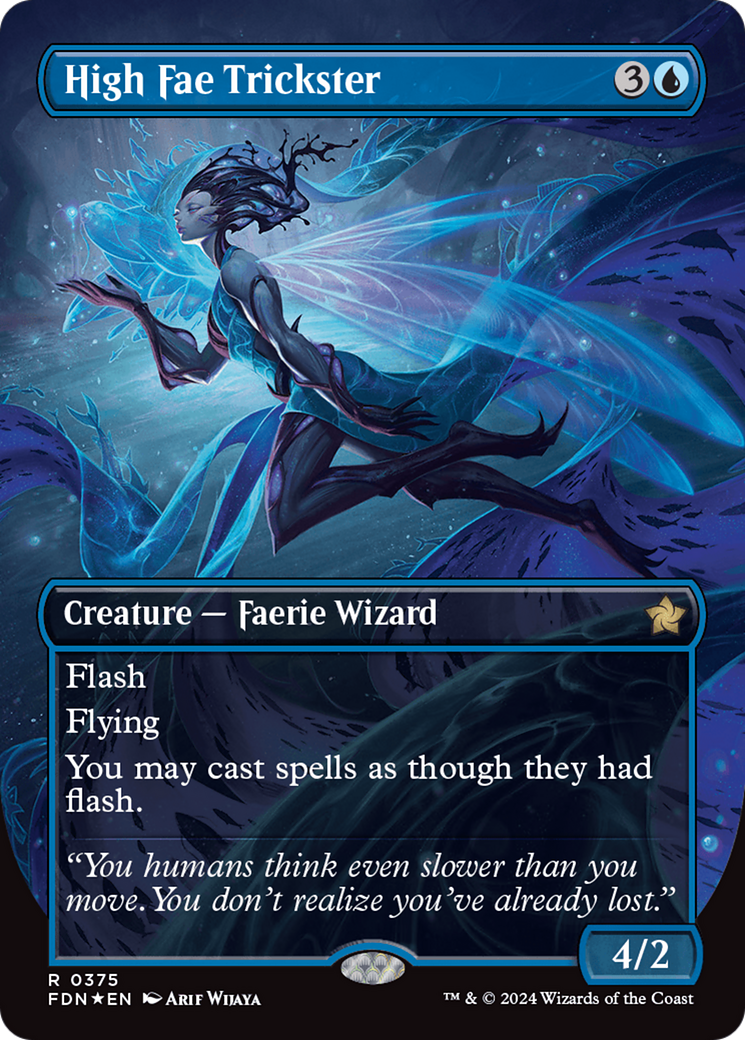 High Fae Trickster (Borderless) (Mana Foil) [Foundations] | Webway Games