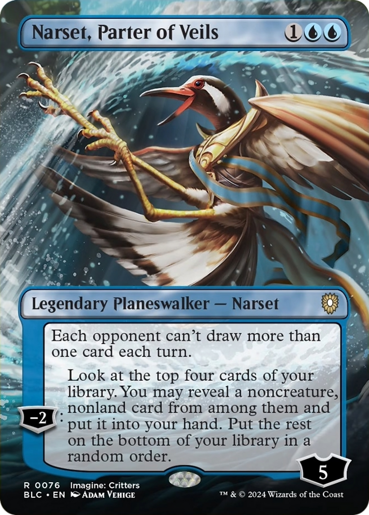 Narset, Parter of Veils (Borderless) [Bloomburrow Commander] | Webway Games