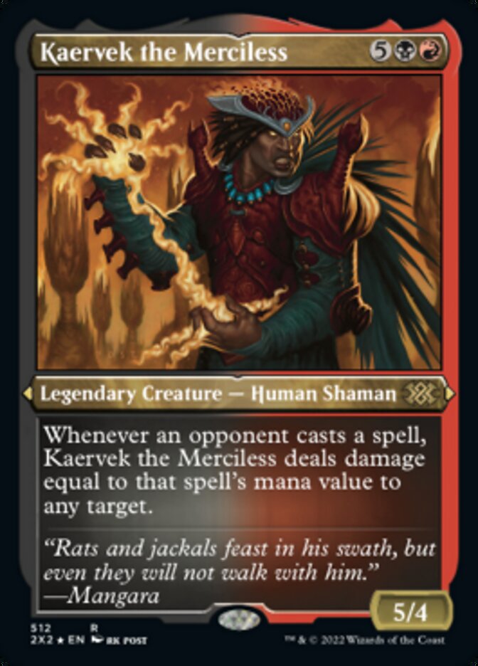 Kaervek the Merciless (Foil Etched) [Double Masters 2022] | Webway Games