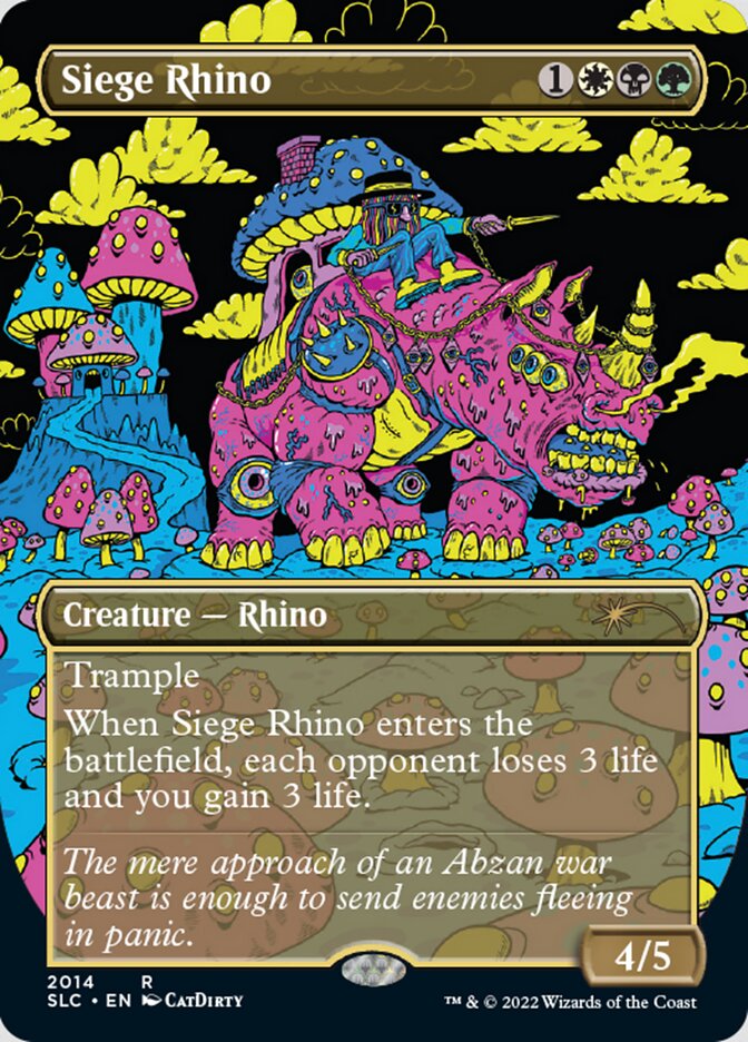 Siege Rhino (Borderless) [Secret Lair Countdown Kit] | Webway Games