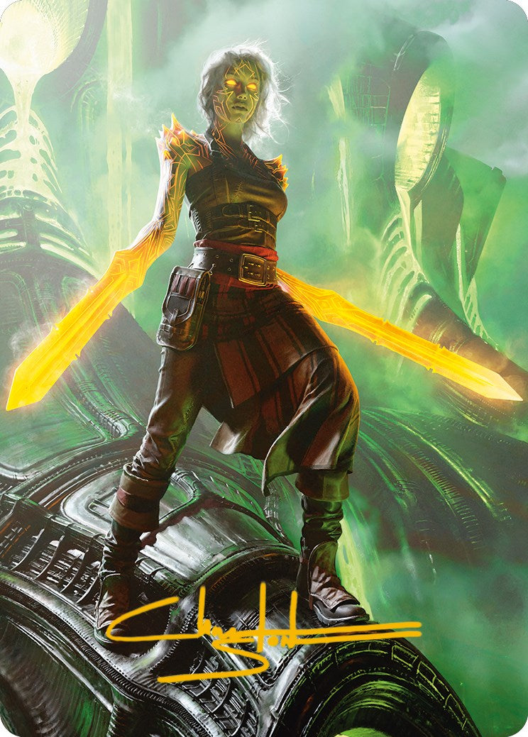 Nahiri, the Unforgiving Art Card (Gold-Stamped Signature) [Phyrexia: All Will Be One Art Series] | Webway Games