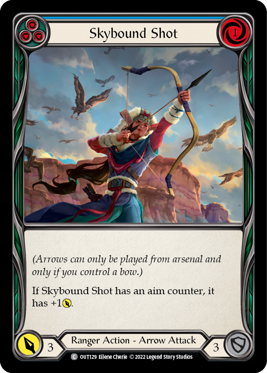 Skybound Shot (Blue) [OUT129] (Outsiders)  Rainbow Foil | Webway Games