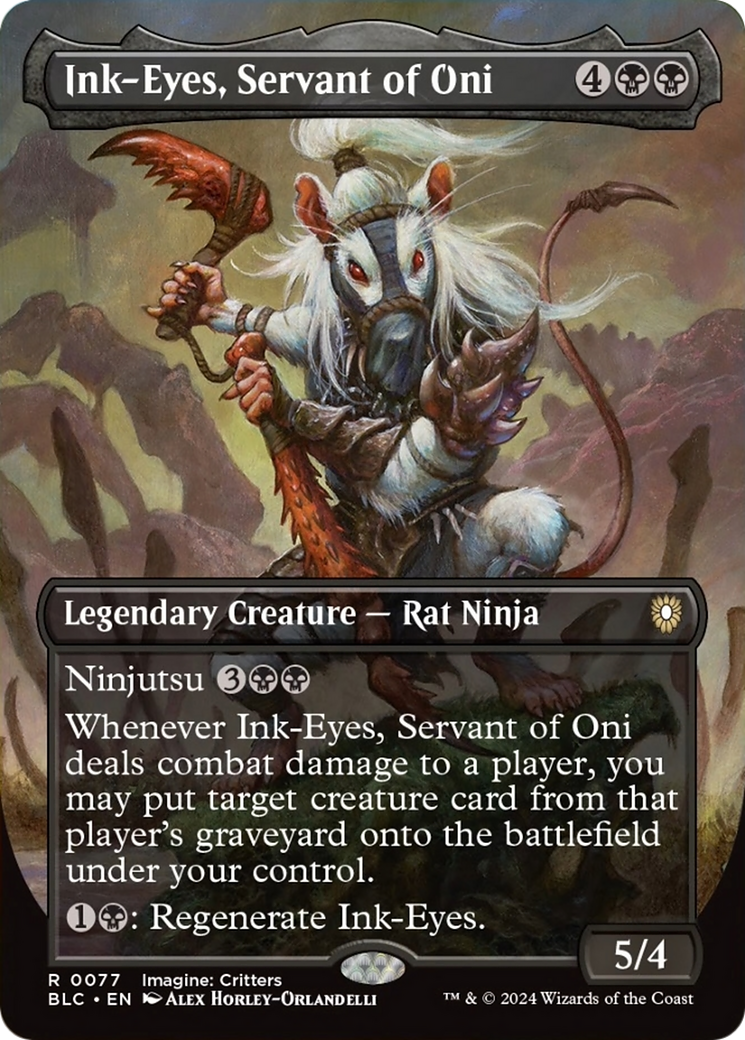 Ink-Eyes, Servant of Oni (Borderless) [Bloomburrow Commander] | Webway Games