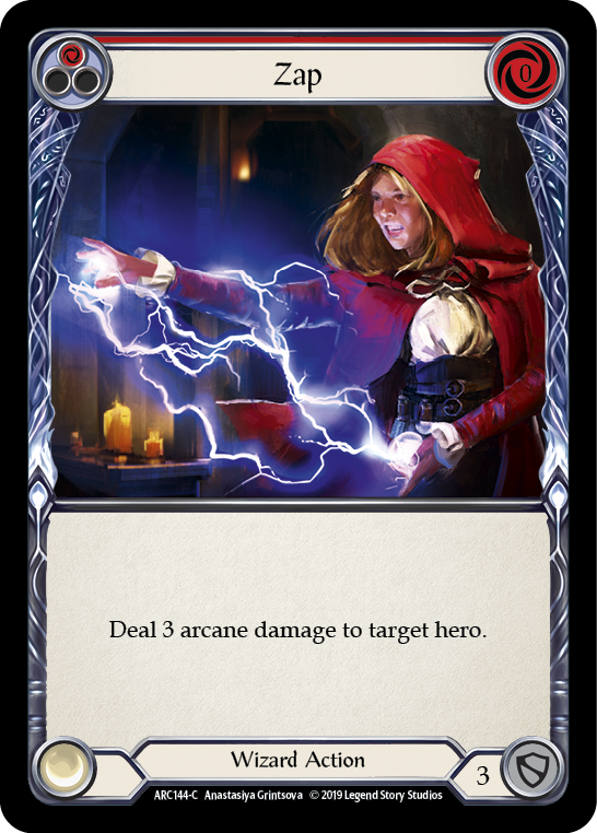 Zap (Red) [ARC144-C] (Arcane Rising)  1st Edition Rainbow Foil | Webway Games