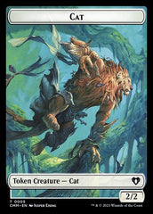 Spirit (0010) // Cat (0005) Double-Sided Token [Commander Masters Tokens] | Webway Games