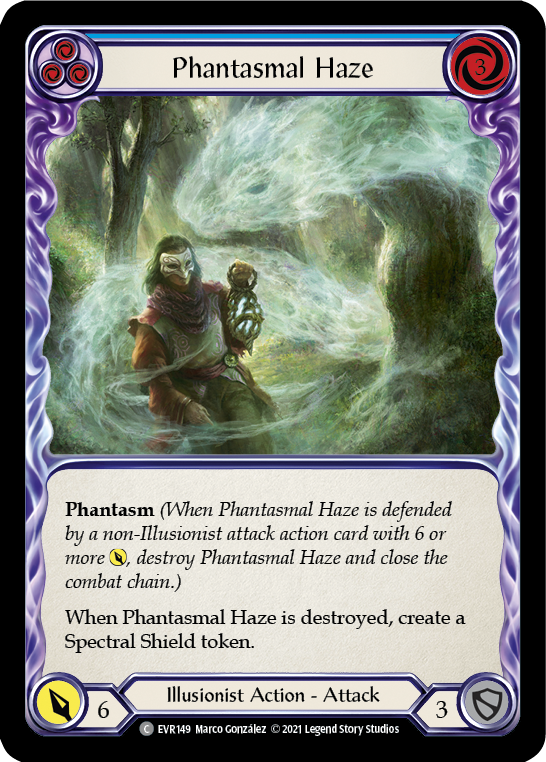 Phantasmal Haze (Blue) [EVR149] (Everfest)  1st Edition Rainbow Foil | Webway Games