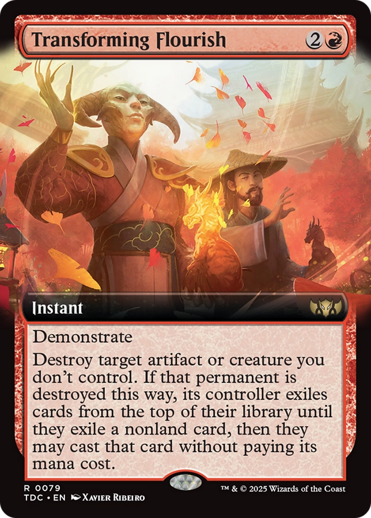 Transforming Flourish (Extended Art) [Tarkir: Dragonstorm Commander] | Webway Games