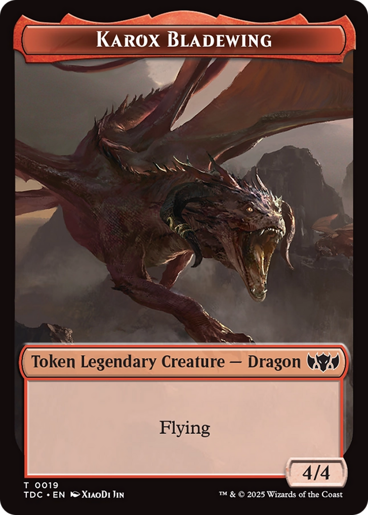 Karox Bladewing // Copy Double-Sided Token [Tarkir: Dragonstorm Commander Tokens] | Webway Games