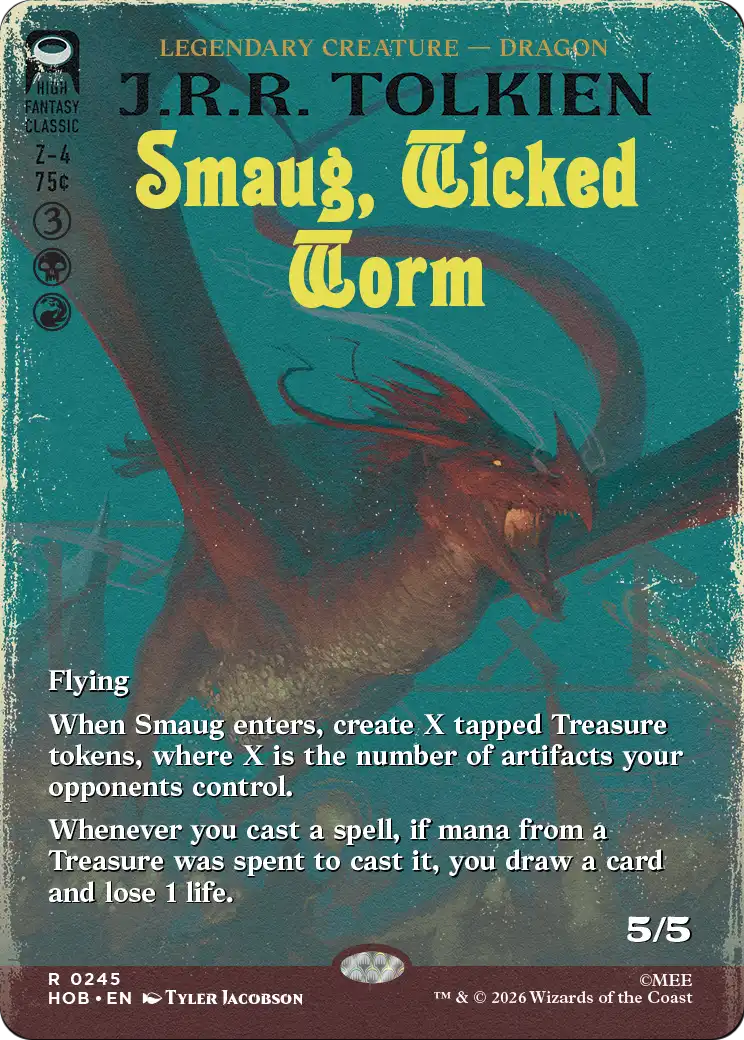 Smaug, Wicked Worm (Borderless) [The Hobbit] | Webway Games