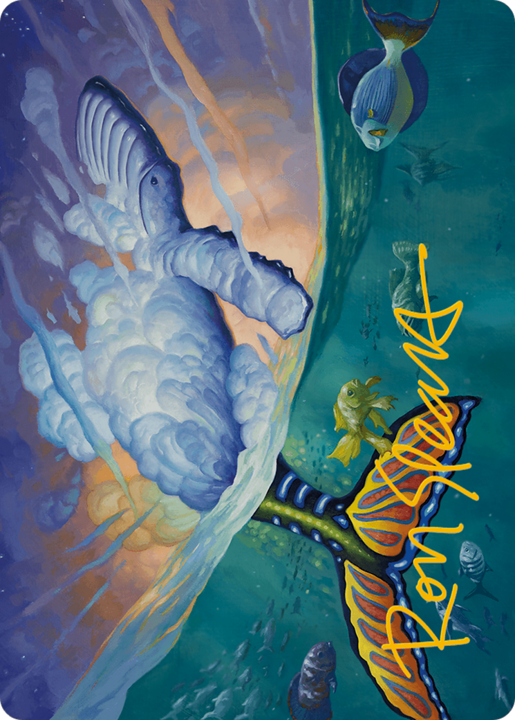 Dreamtide Whale Art Card (Gold-Stamped Signature) [Modern Horizons 3 Art Series] | Webway Games