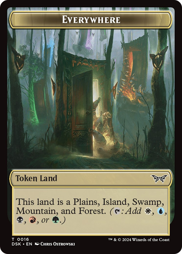Everywhere // Copy Double-Sided Token [Duskmourn: House of Horror Tokens] | Webway Games