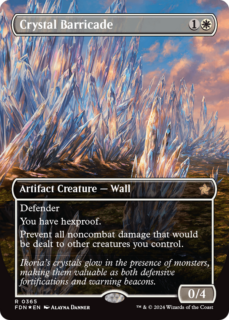 Crystal Barricade (Borderless) (Mana Foil) [Foundations] | Webway Games