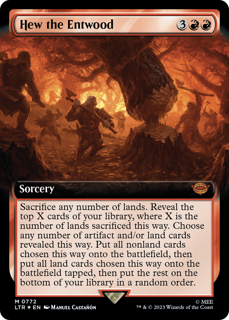Hew the Entwood (Extended Art) (Surge Foil) [The Lord of the Rings: Tales of Middle-Earth] | Webway Games