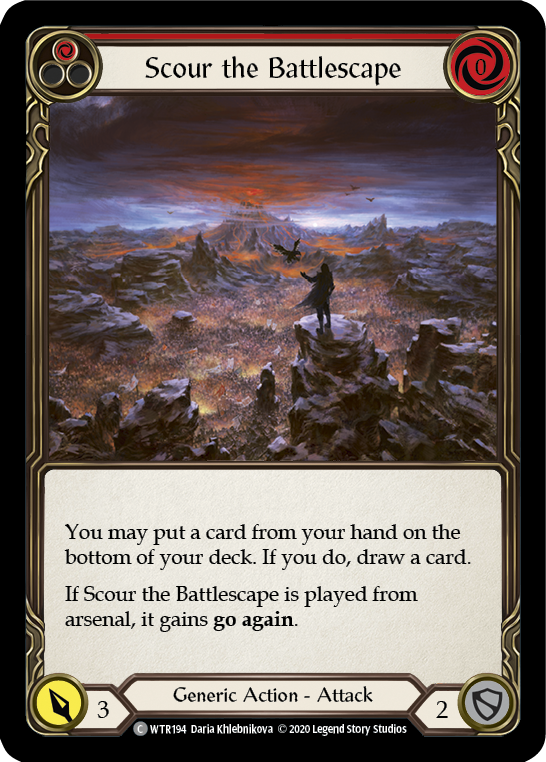 Scour the Battlescape (Red) [U-WTR194] (Welcome to Rathe Unlimited)  Unlimited Rainbow Foil | Webway Games