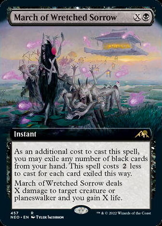March of Wretched Sorrow (Extended Art) [Kamigawa: Neon Dynasty] | Webway Games