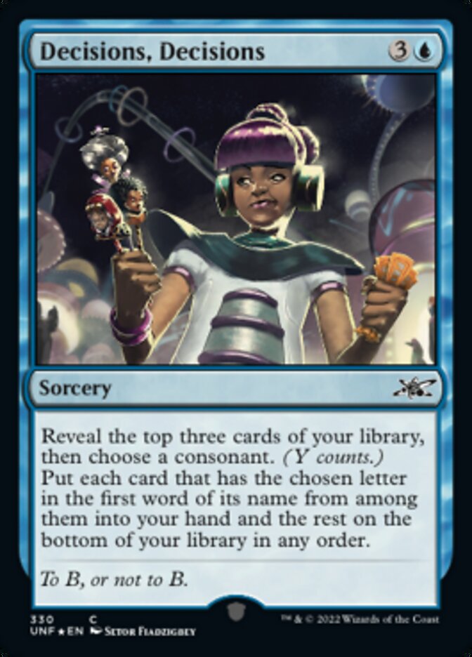 Decisions, Decisions (Galaxy Foil) [Unfinity] | Webway Games