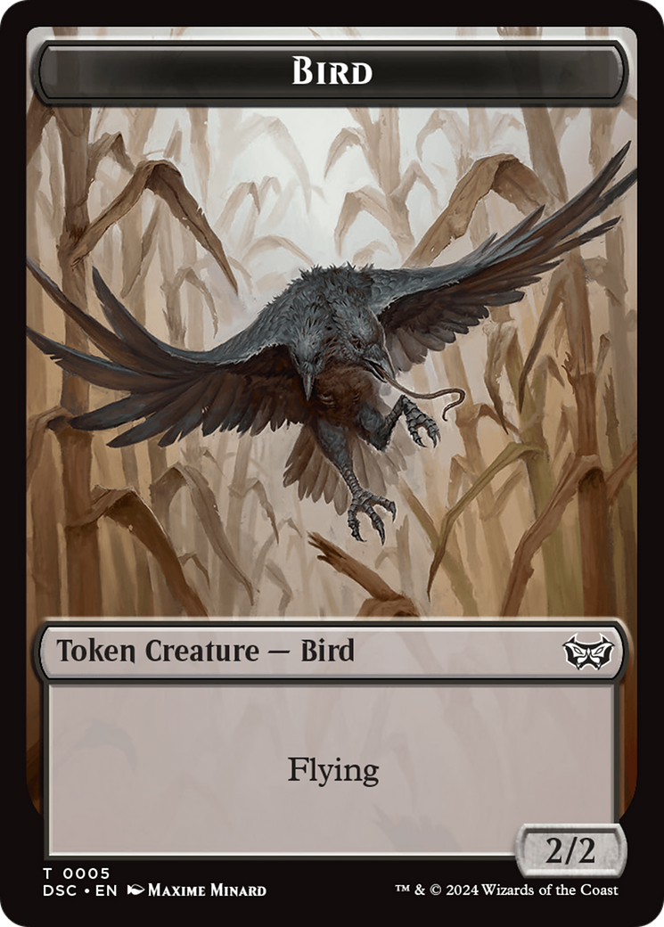 Elemental // Bird Double-Sided Token [Duskmourn: House of Horror Commander Tokens] | Webway Games