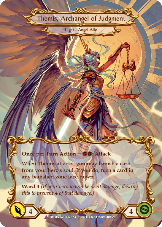 Figment of Judgment // Themis, Archangel of Judgment (Marvel) [DTD006] (Dusk Till Dawn)  Cold Foil | Webway Games