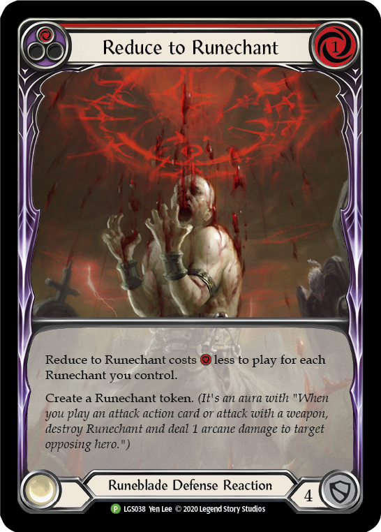 Reduce to Runechant (Red) [LGS038] (Promo)  Rainbow Foil | Webway Games