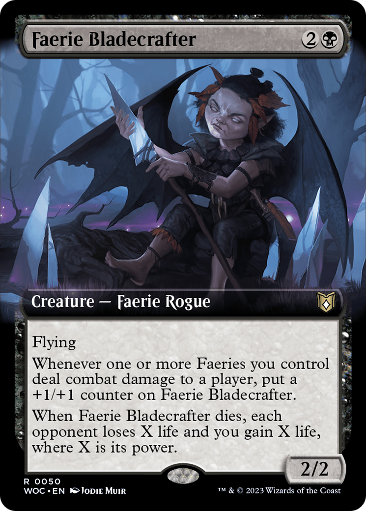 Faerie Bladecrafter (Extended Art) [Wilds of Eldraine Commander] | Webway Games