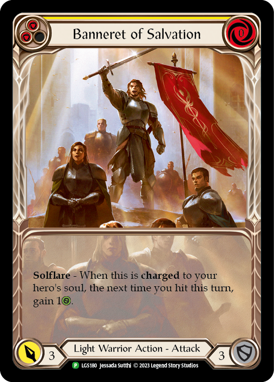 Banneret of Salvation (Extended Art) [LGS180] (Promo)  Rainbow Foil | Webway Games