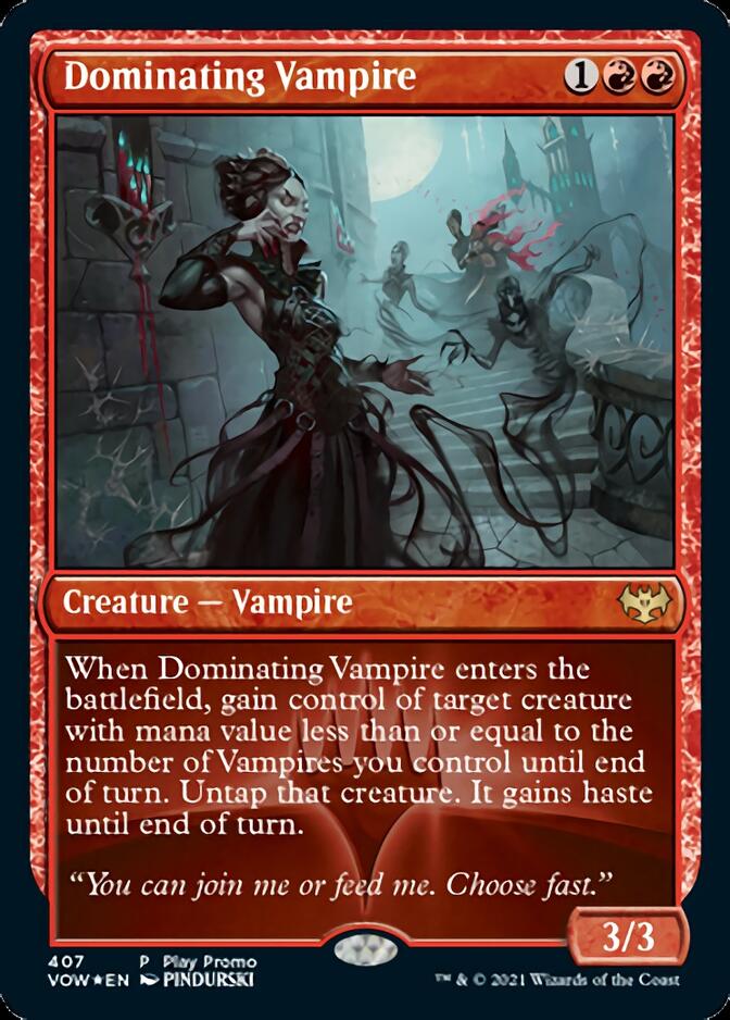 Dominating Vampire (Play Promo) [Innistrad: Crimson Vow Promos] | Webway Games