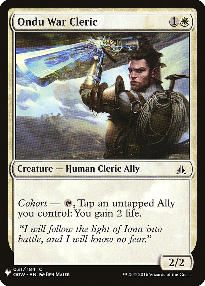 Ondu War Cleric [Mystery Booster] | Webway Games