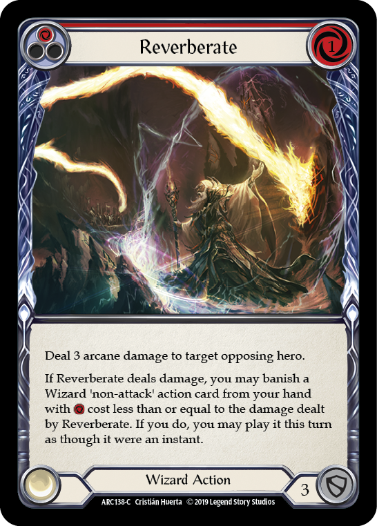 Reverberate (Red) [ARC138-C] (Arcane Rising)  1st Edition Rainbow Foil | Webway Games