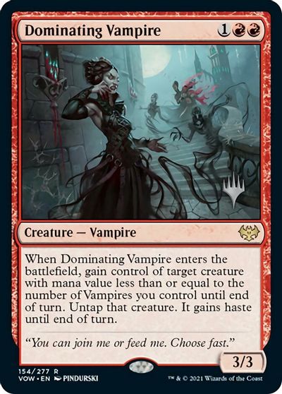 Dominating Vampire (Promo Pack) [Innistrad: Crimson Vow Promos] | Webway Games